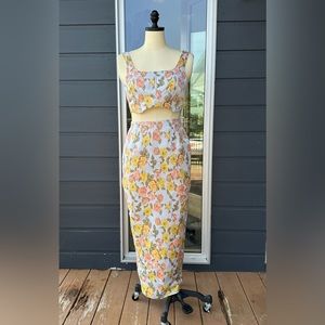 IN THE GARDEN MIDI SKIRT SET by Yellow the Label, size Medium